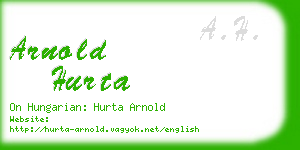 arnold hurta business card